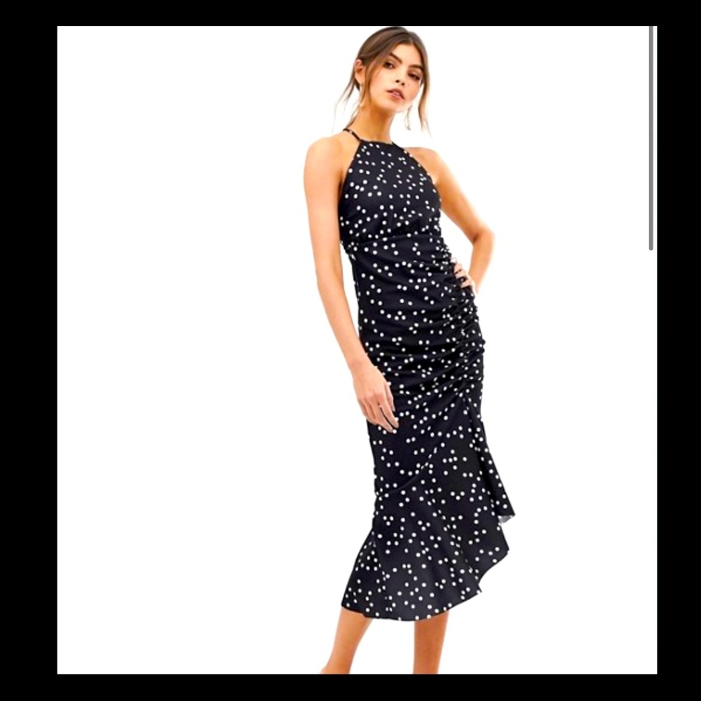 ASOS Rouched PolkaDot Dress